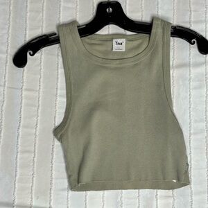 TNA Sage Green Ribbed Tank Top